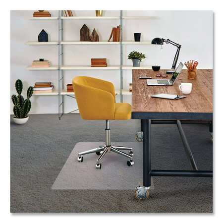FLOORTEX Chair Mat 45"x53", Rectangular Shape, Clear, for Carpet PF1113425EV